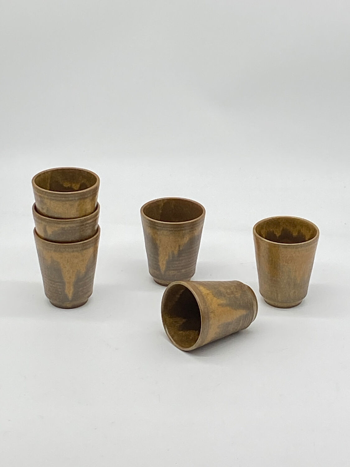 Glass / ceramic cup / stoneware / Digoin / vintage