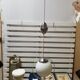 Vintage globe suspension with lower mount - 50s/60s