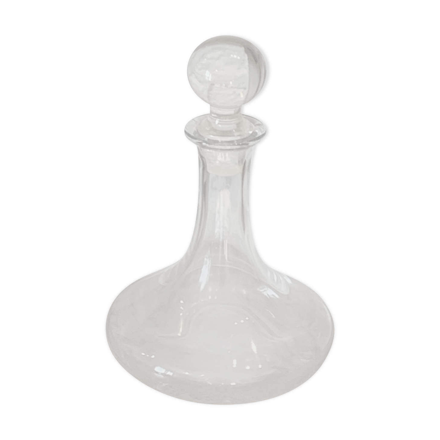 Wine carafe to decant and its vintage glass ball cap
