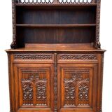 Gothic walnut sideboard / dresser