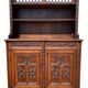 Gothic walnut sideboard / dresser