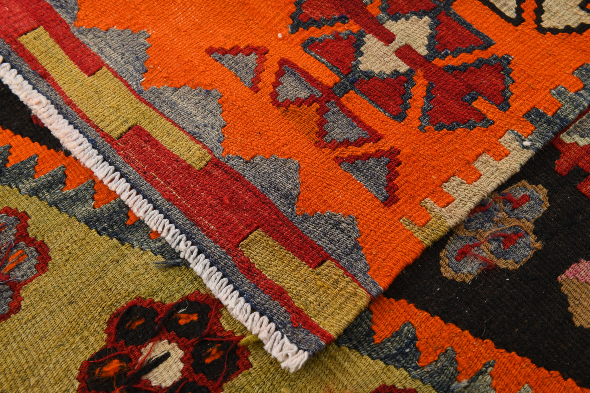 7x12 Scandinavian Kilim Rug, 205x384Cm