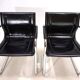 Matteo grassi mg15 cantilever armchairs - black leather