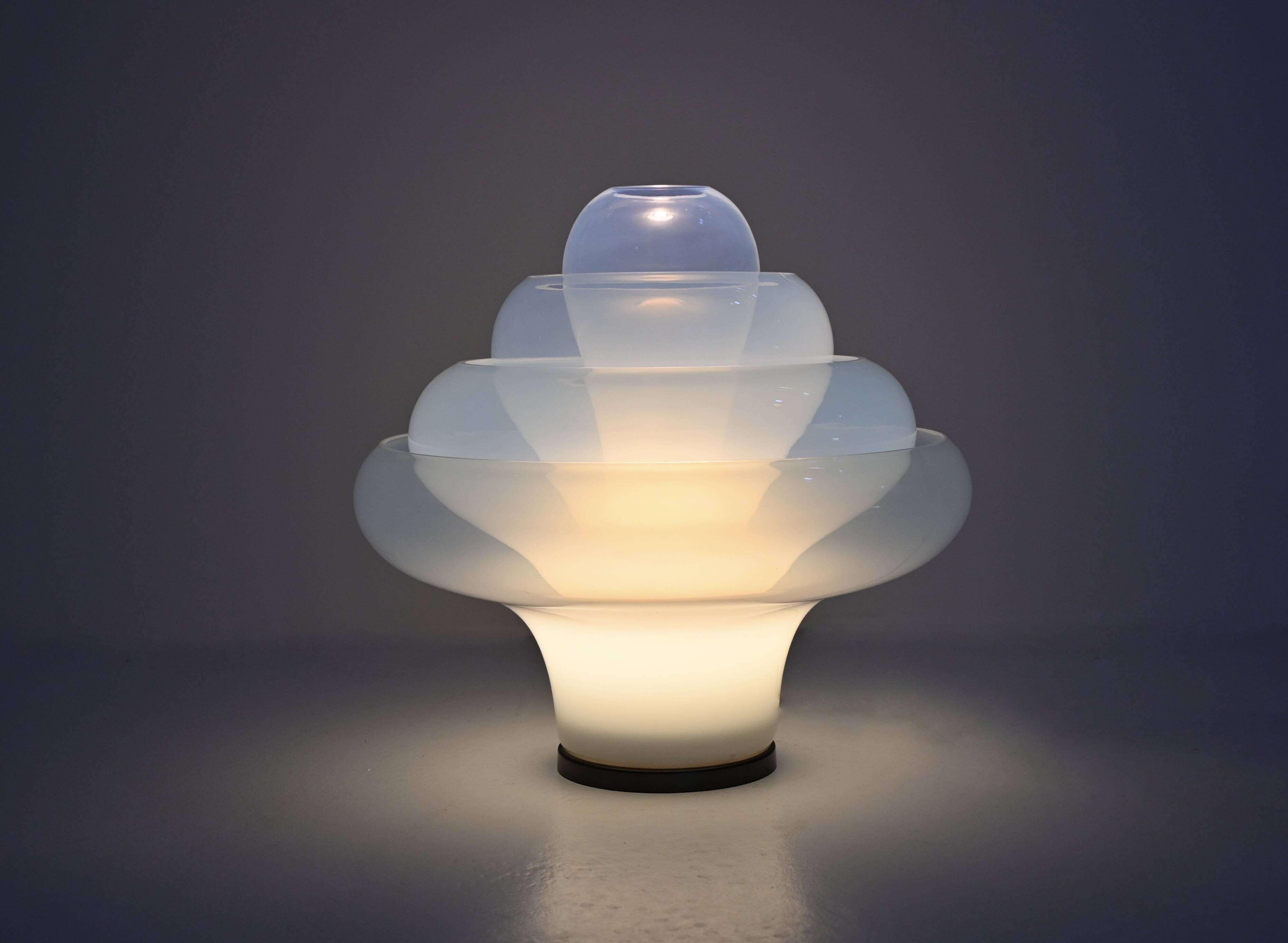 Lotus LT305 table lamp by Carlo Nason for Mazzega, 1960s