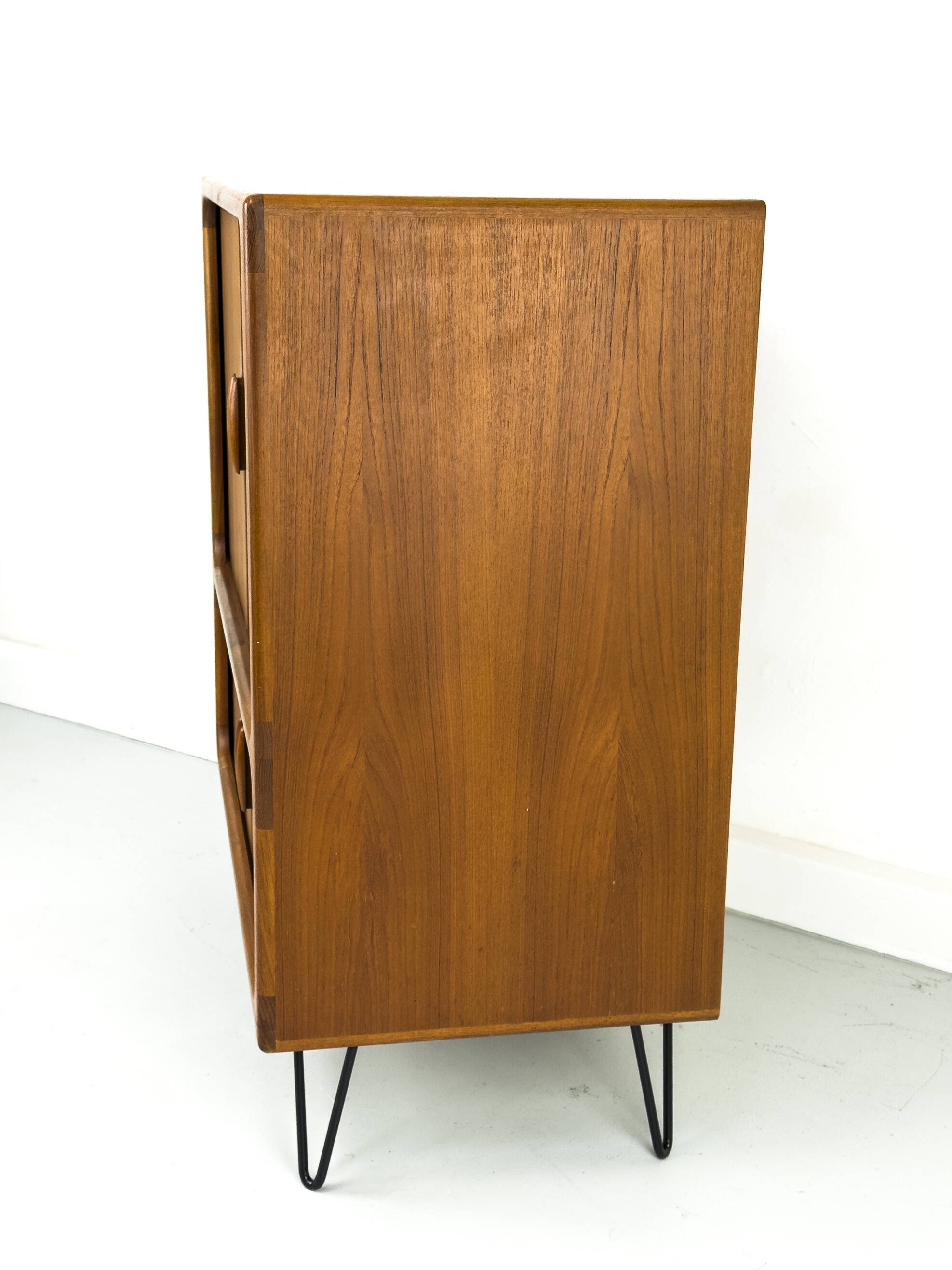 Danish Teak Hi-Fi Sideboard with Tambour Doors from Dyrlund, 1970s