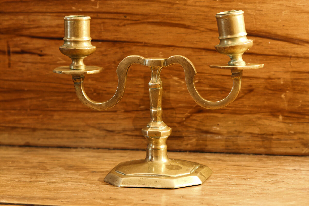 Bronze candle holder, late nineteenth century