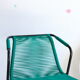 Fauteuil de jardin en métal et scoubidou vert