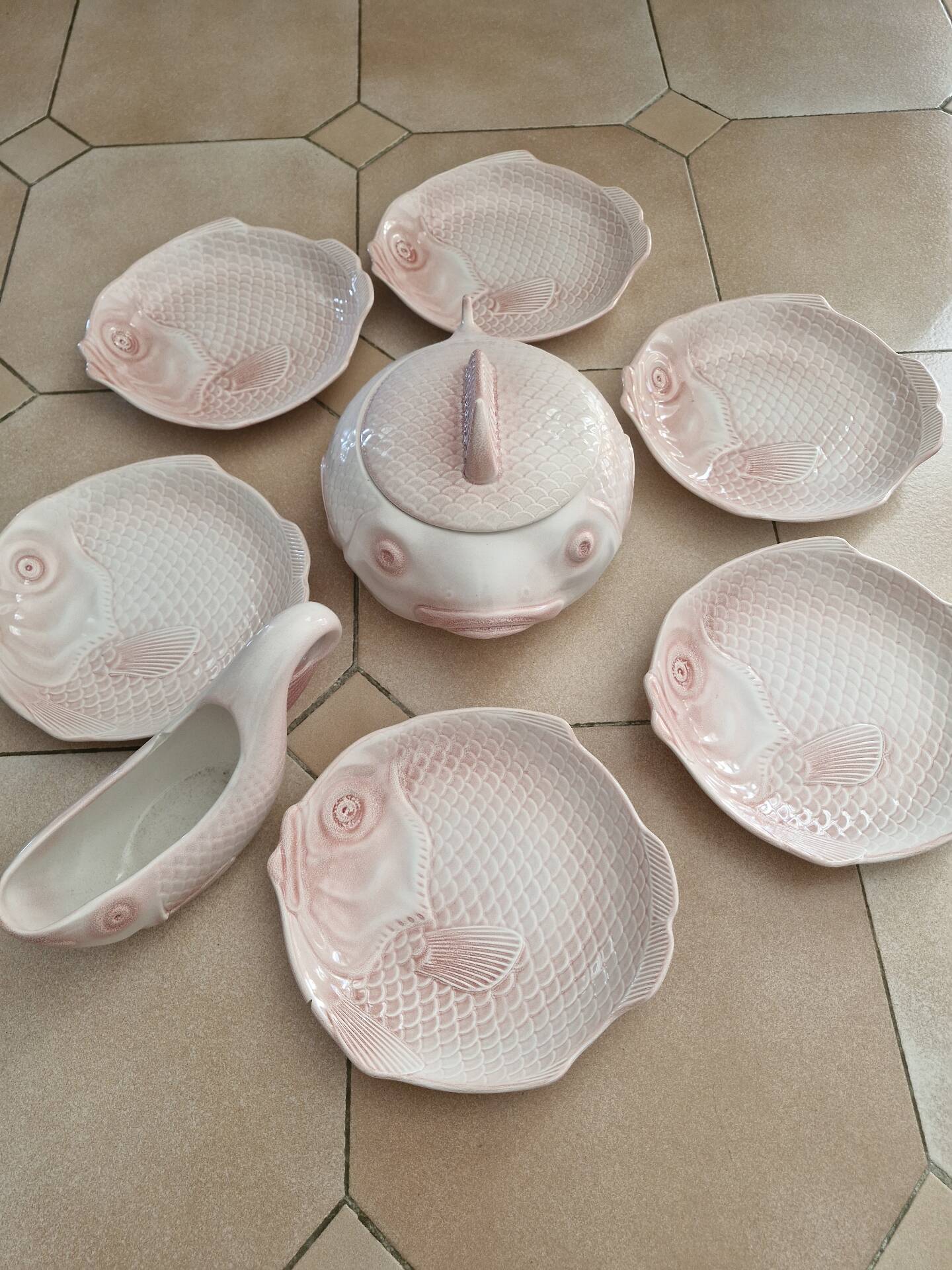Soup tureen and fish soup plates from the 1980s.