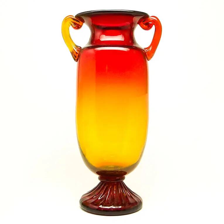 Mid-century modern vase, glass, designed by J. Słuczan-Orkusz, Poland, 1970s