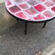 Table basse vintage céramique rouge