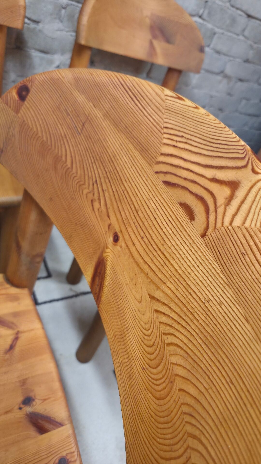 Set of 6 Rainer Daumiller chairs in solid pine – 1970s