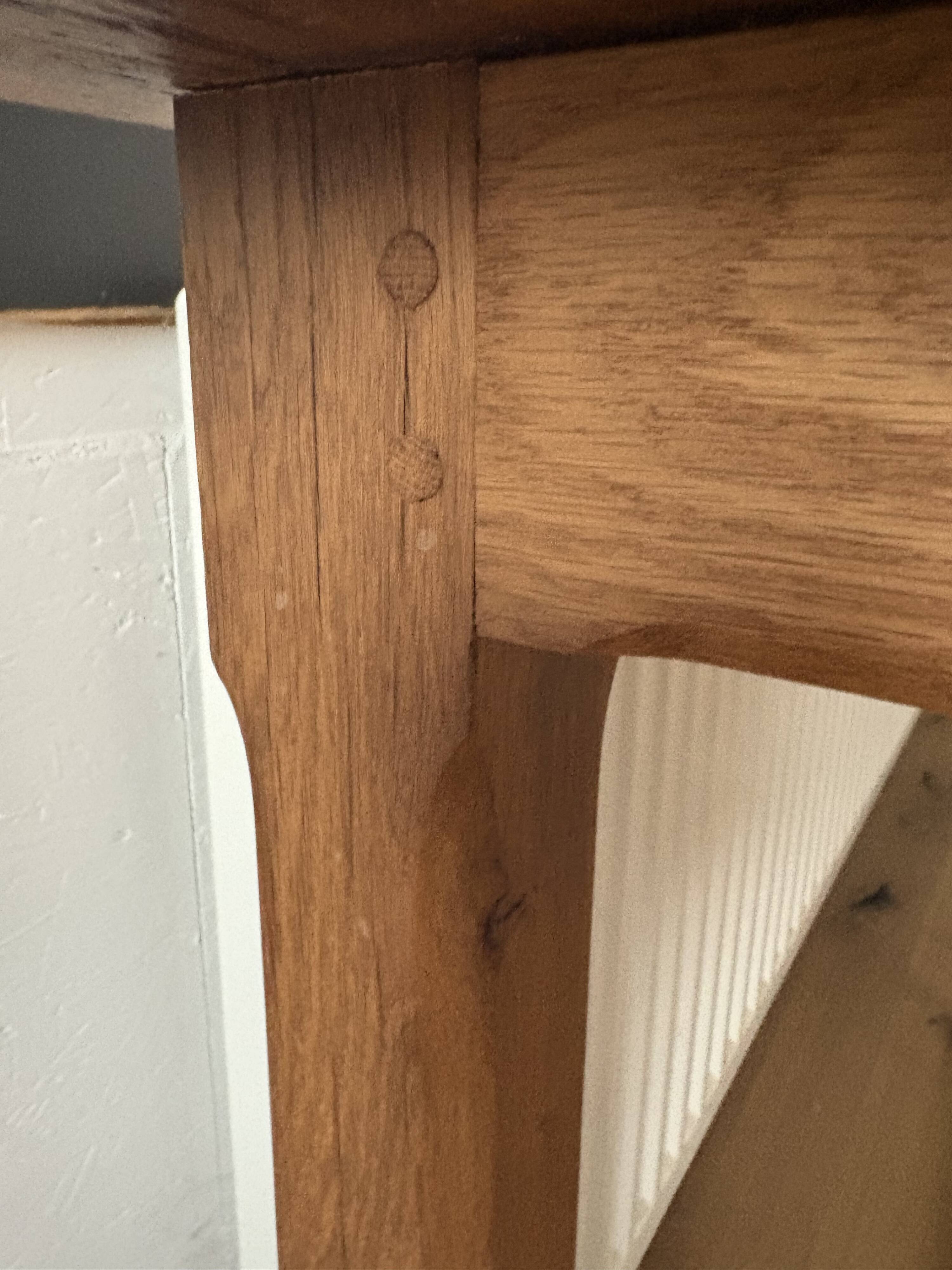 Console table "campaign" solid oak