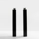 Paire de lampadaires en laque noire et métal nickelé de Michel Boyer, 1979