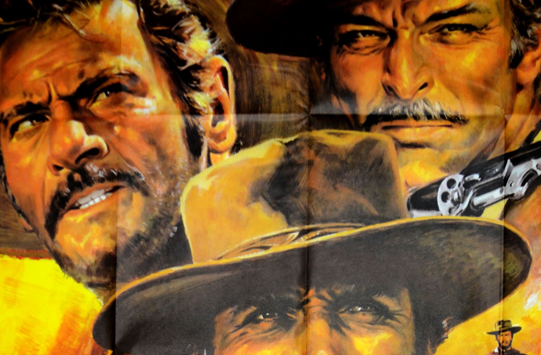 Original movie poster "The Good, The Brute, and the Truand"1968 Sergio Léone,Clint Eastwood...