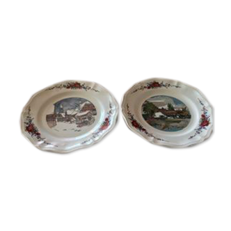 2 assiettes plates Sarreguemines