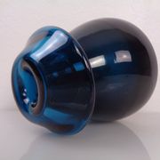 Hand-Blown Blue Glass Vase, Italy, 1960s