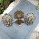 3 brass coat hooks in Rococo style, Louis XV, towel holder.