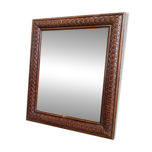 miroir biseauté en bois