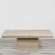 1970s Italian Travertine Minimalist Geometric Coffee Table. Vintage Modern