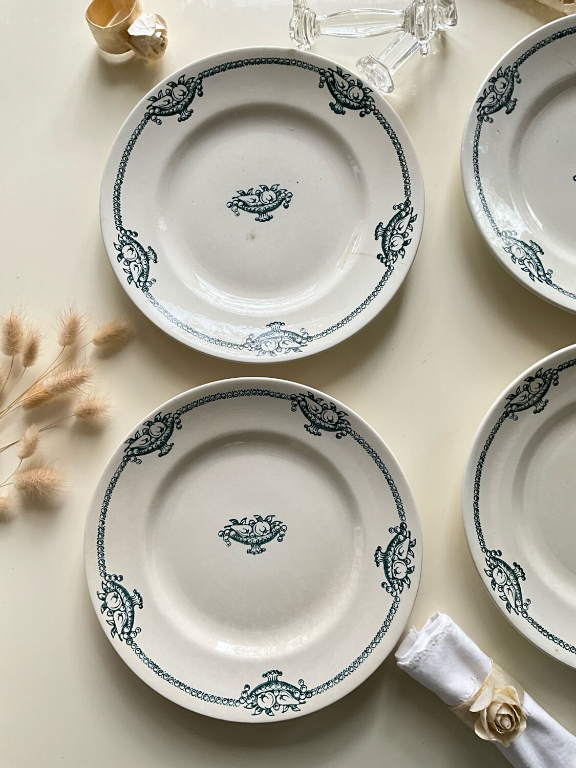 4 ironstone plates from Saint Amand