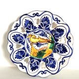 Openwork ceramic dish Deruta style