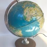 Luminous terrestrial globe Grange Batlière 1975