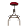 Vintage bar stool in chrome-plated metal, circa 1970