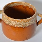 Glazed terracotta flowerpot
