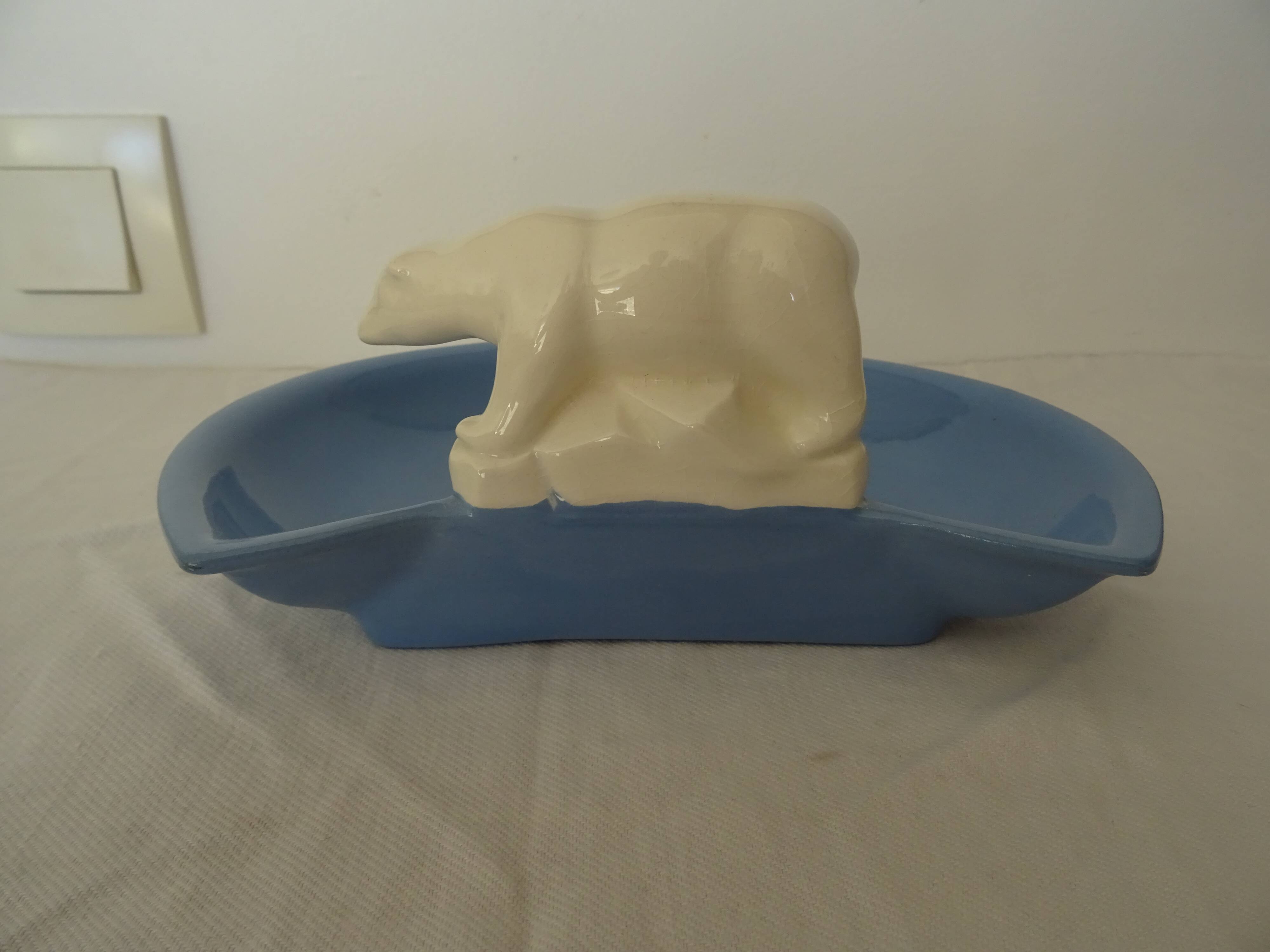 Empty Pocket Longwy Art Deco Cracked Bear year 30