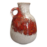German ceramic pitcher by Fridgart for Karlsruhe Majolica, 1960s.