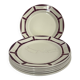 6 assiettes plates - Badonviller, service Louise