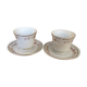 2 flowering tea cups