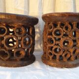 Pair of Bamileke stools from Cameroon