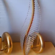 Pair of Leaf Wall Sconces in Murano Glass, Gaetano Sciolari for Venini