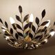 Large Vintage Floral Pendant Light , 1950s