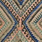 5x9 Kilim Anatolian Carpet, Handwoven Wool Rug, Blue Details Rug, 154x275Cm