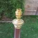 Napoleon III Empire column lamp in bronze and 19th marble