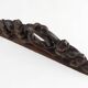 Oak pediment with hand-carved oak leaves around a wreath, France ca. 1850