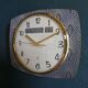 Vintage clock silent wall clock "Jaz blue gold"