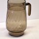 Very pretty black smoked glass pitcher from Lever in very good condition.