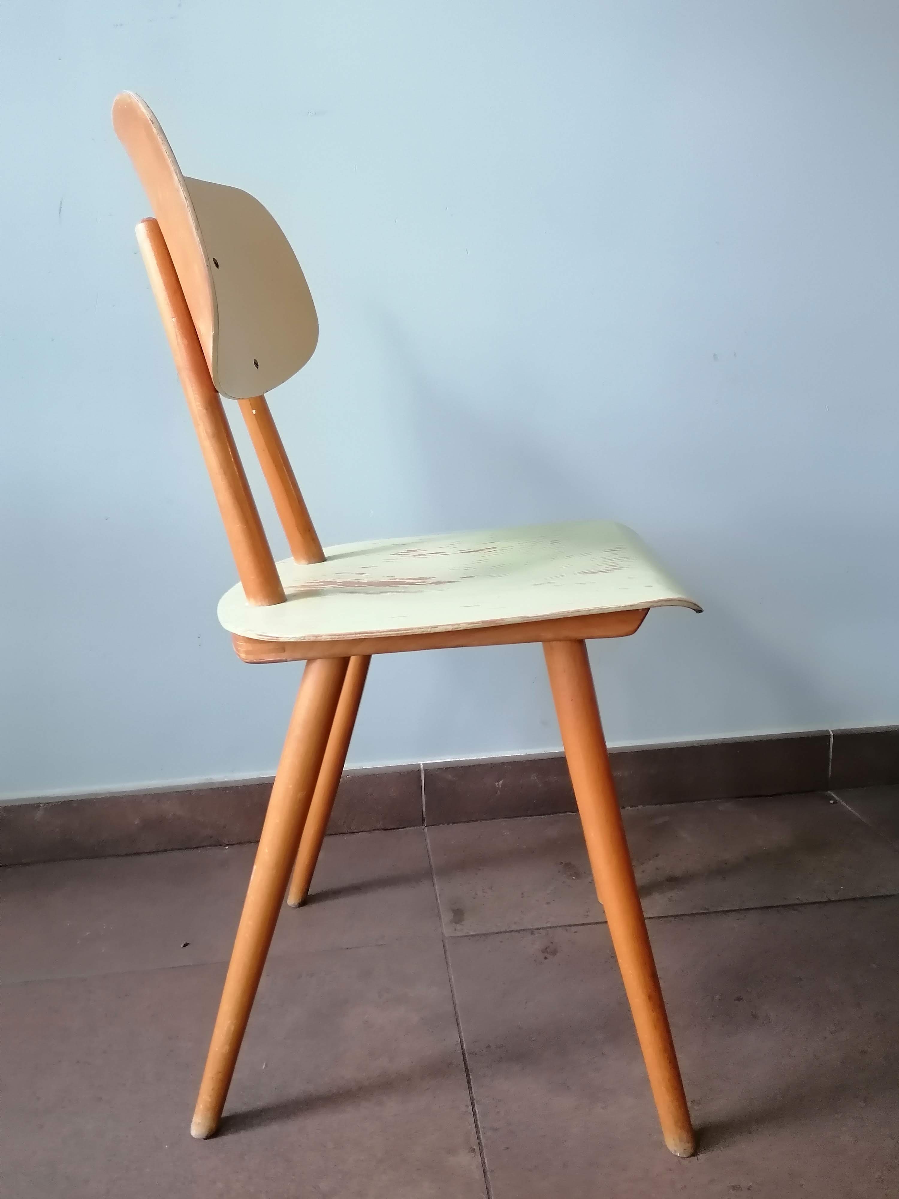 Vintage wooden chair, Ton (Thonet) ex Czechoslovakia, 1960