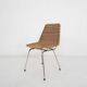 Mid-century rattan and metal dining chair, The Netherlands 1960's
