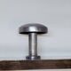 Retro vintage coat rack with 4 aluminum hooks on a wooden frame