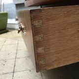 Louis XV style chest of drawers in wood and marble