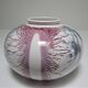 Vase west germany ceramic with projected decoration design 70s