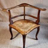 Fauteuil d'angle 1900 assise bistro