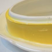 Vintage glazed ceramic butter dish - Manufacture Impériale de NImy