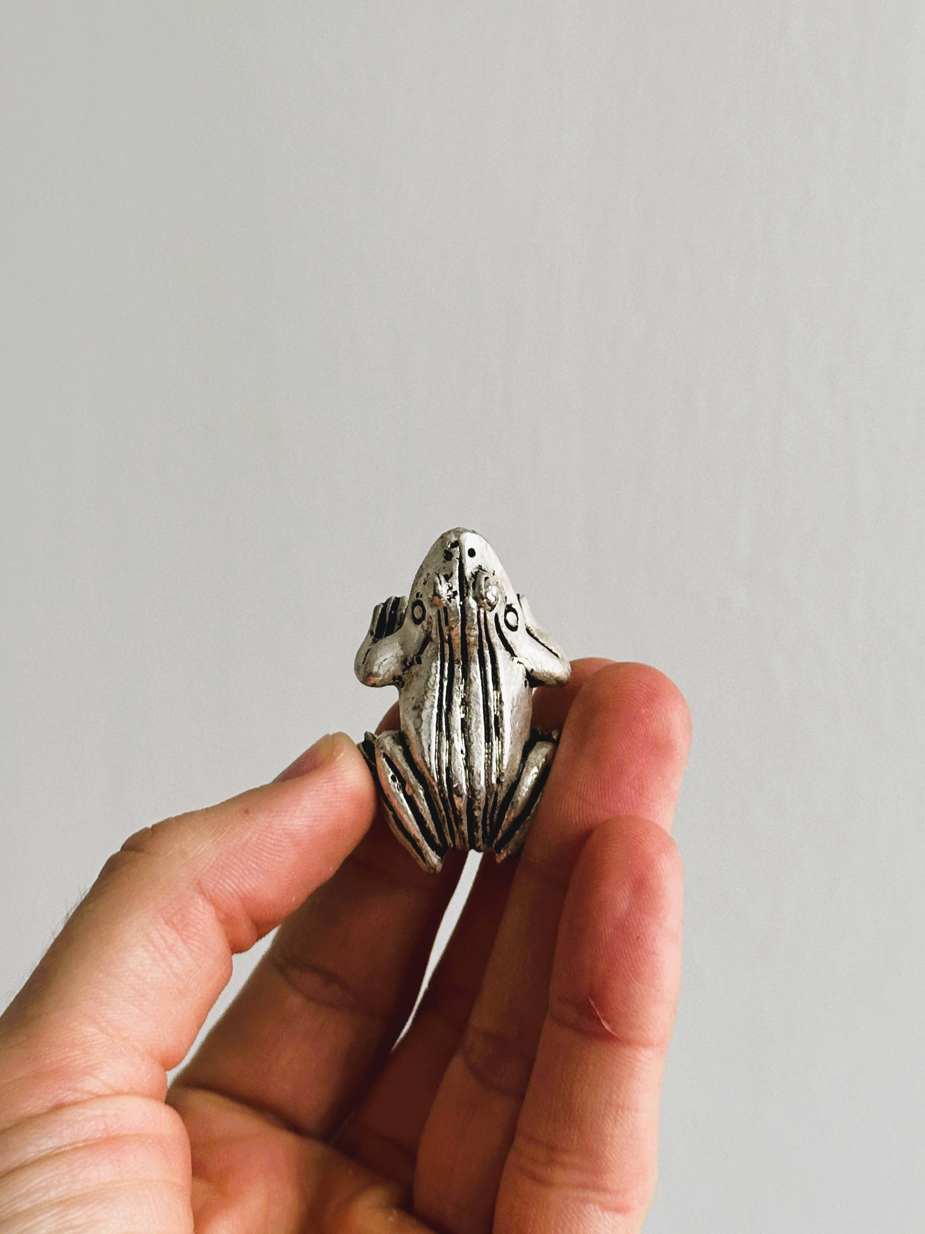 Lot de 6 porte-couteaux grenouilles en métal