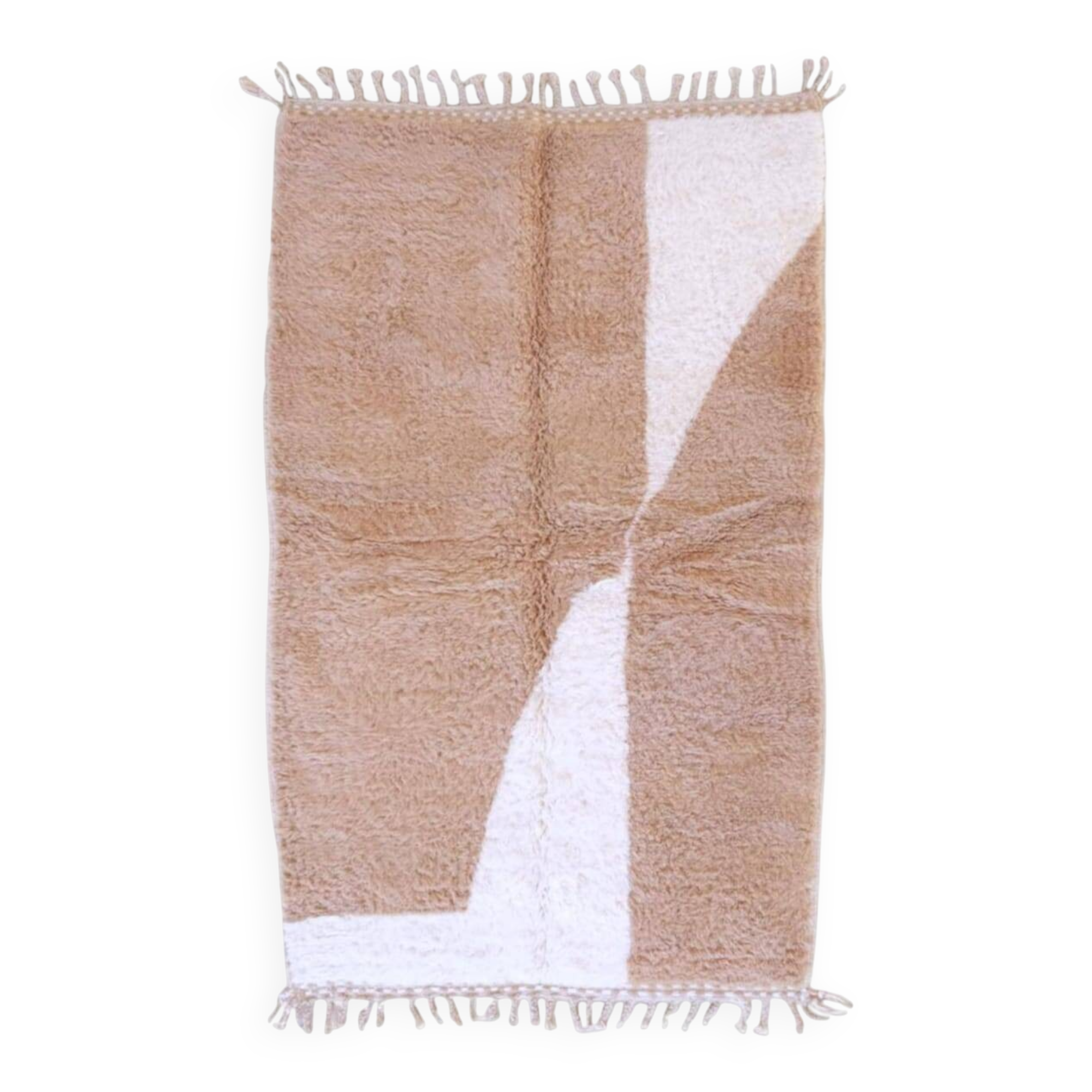 Beige Berber rug in pure wool