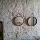 Round teak mirror Uno and Osten Kristiansson Luxus Vittsjö, Scandinavian